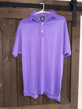 FootJoy Purple Short-Sleeve Golf Polo Size M